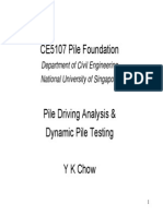 CE5107 Pile Foundation Wave Propagation & Dynamic Pile Testing Analysis