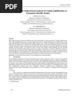 A Finite Element Method Based Analysis of Casting Solidification Onpermanent Metallic Models