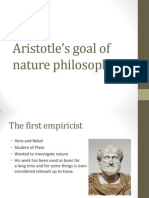 Aristotles Goal of Nature Philosophy