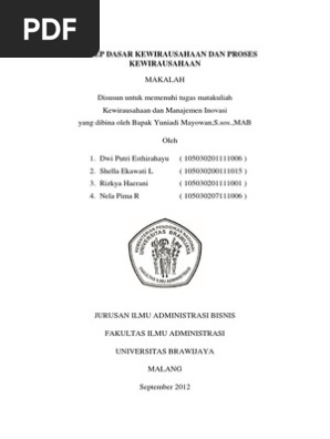 Makalah Kewirausahaan