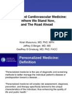 Personalized Cardiovascular Medicine: Where We Stand Now, and The Road Ahead