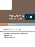 Variables in Structure - Organizational Design Change
