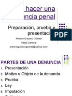 Instructivo de Denuncia Penal - Antonio Gustavo Gomez