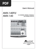 Alto Amx-140fx - User's Manual