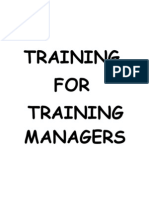 Training For Training Manager