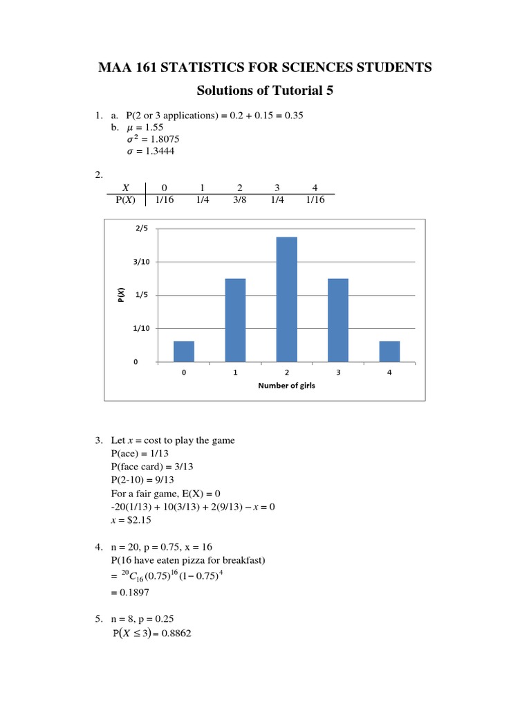 Solutions of Tutorial 5 | PDF