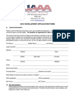 2014 Scholarship Application Form 1 030513