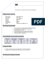 Curriculum Vitae: Zahid Mehmood