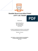 Simulink Based Generalized Model of PV Module