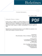 Circular Informativa: Estimados Clientes y Amigos