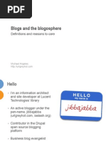 Download Blogs and the Blogosphere Definitions and reasons to care by Michael Angeles SN2085841 doc pdf