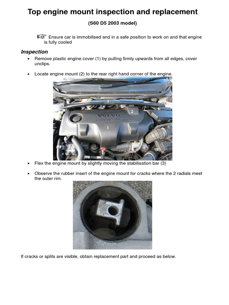 Engine Mount Inspection & Replacement Guide | PDF