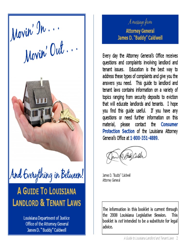 A Guide To Louisiana Landlord and Tenant Laws PDF Eviction Lease