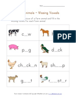 Farm Animals Worksheet Missingletters