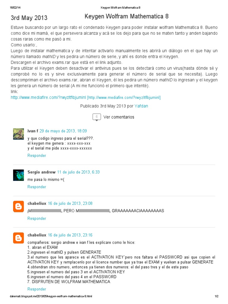 Mathematica 8 Keygen