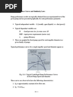 Cent-Pump Performance Curves and Similarity Laws