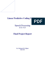 LPC Methods Final Report