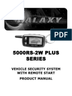 Scytek GALAXY 5000RS-2W PLUS Vehicle Security System With Remote Start Product Manual