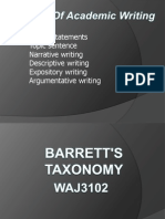 Barrett's Taxonomy