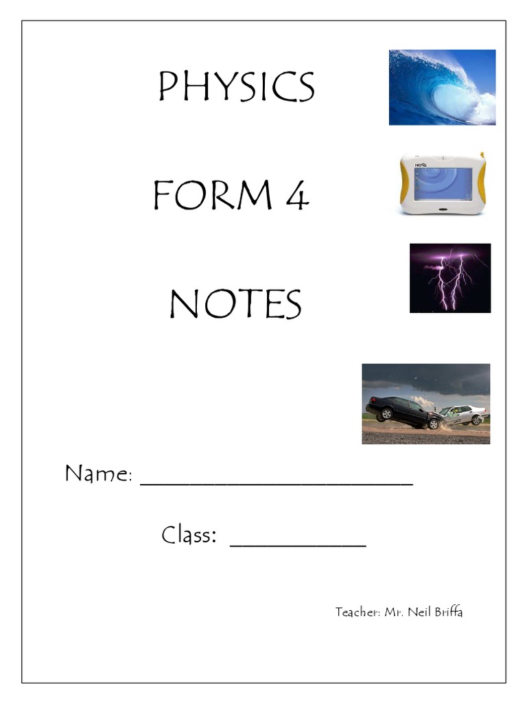Physics Form 4 Notes PDF