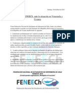 Declaración Frente A Los Incidentes en Venezuela y Ucrania