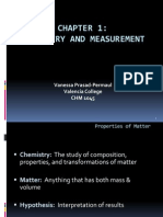 CHAPTER 1: INTRODUCTION TO CHEMISTRY AND MEASUREMENT