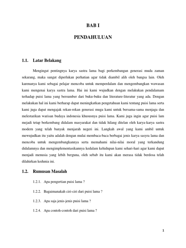 Contoh Makalah Cerpen Bahasa Indonesia