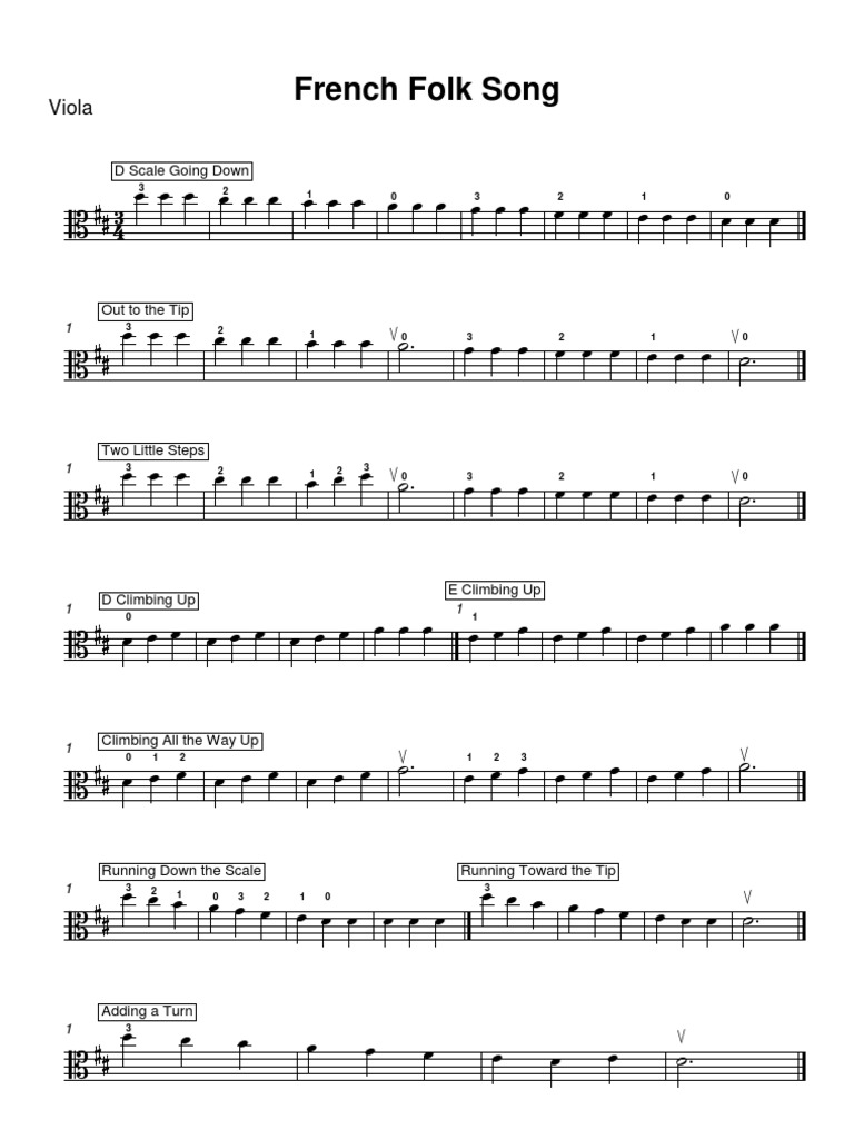 French Folk Song Viola