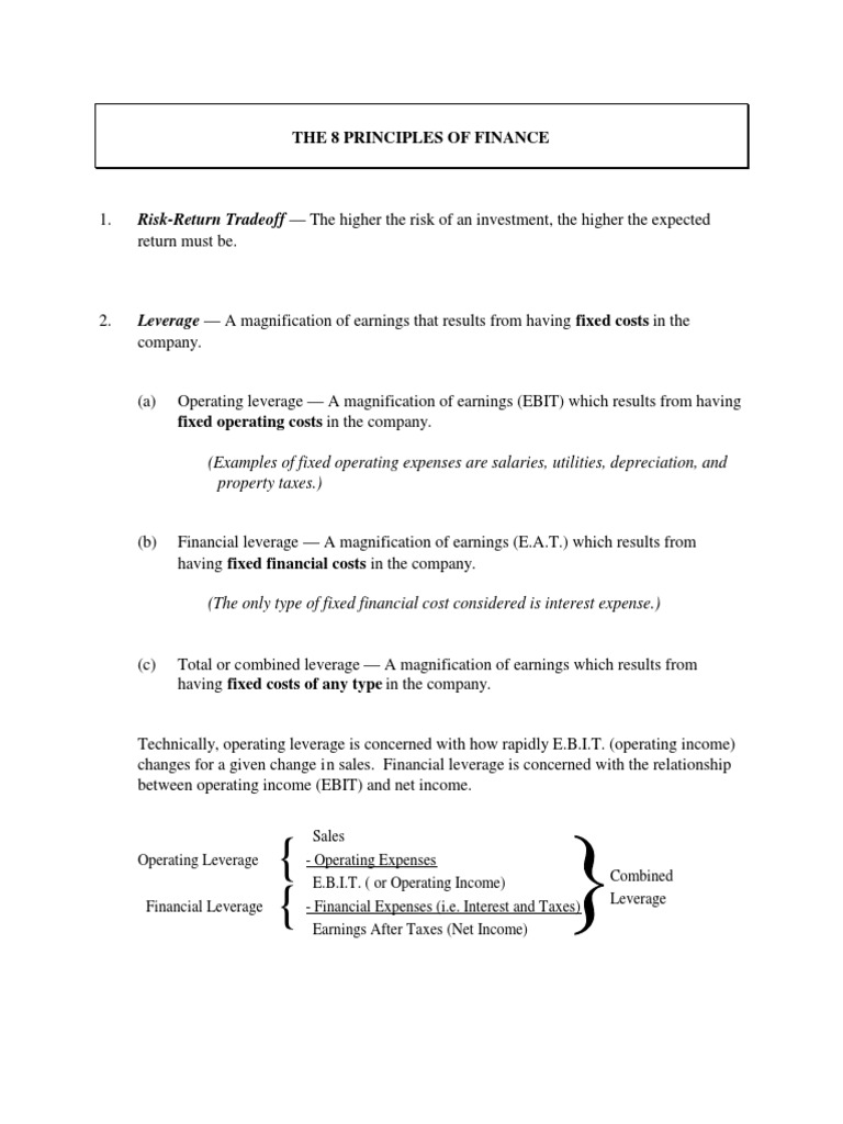Key Principles of Finance Explained | PDF | Market Liquidity | Bonds ...