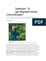 Natalia Spinace-ART - Daniel Goleman- A tecnologia degrada nossa concentração