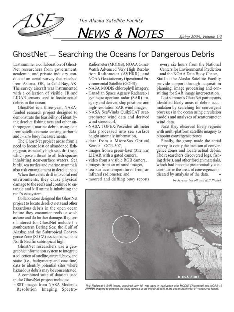 Ews Otes: Ghostnet Searching The Oceans For Dangerous Debris | PDF ...