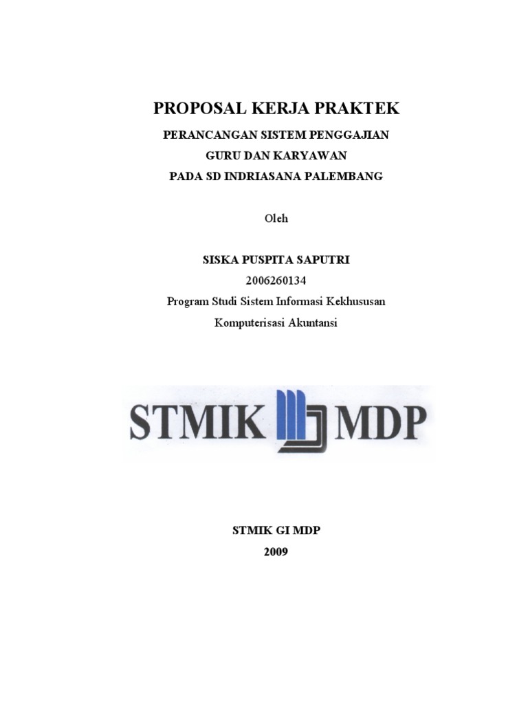 Proposal Kerja Praktek