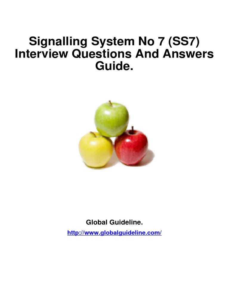 Signalling System No 7 (SS7) Job Interview Preparation Guide PDF