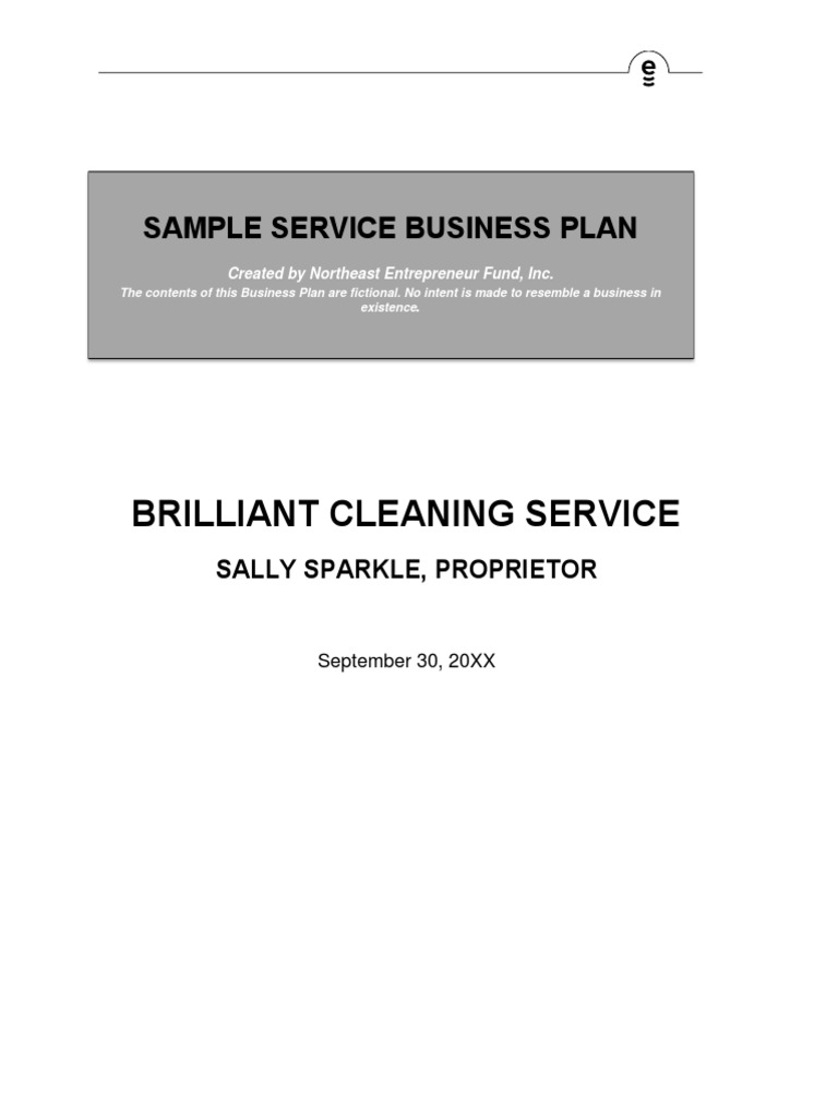 Sample Service Cleaning Business Plan Sole Proprietorship Insurance