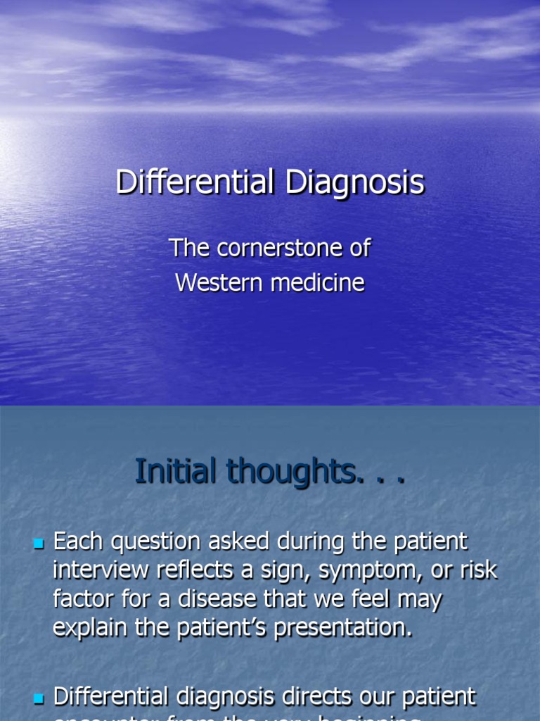 Differential Diagnosis1 PDF Differential Diagnosis Medical Diagnosis