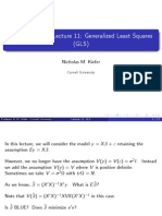 Economics 620, Lecture 11: Generalized Least Squares (GLS) : Nicholas M. Kiefer