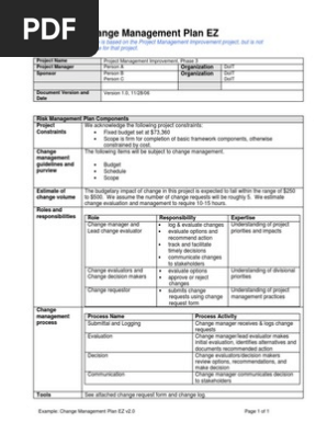 Change Management Plan 