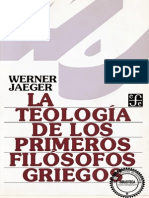 Werner Jaeger-La teología de los primeros filósofos griegos