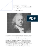 John Quincy Adams On Roman Law and American Law