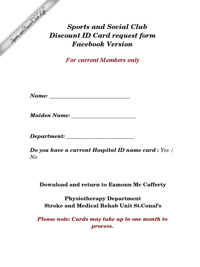 Id Card Form | PDF