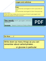 Biology As Starch, Glycogen and Cellulose