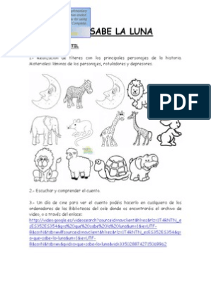 A qué sabe la Luna? 1  Memorama de animales, Cuento de la luna, El cuento  actividades