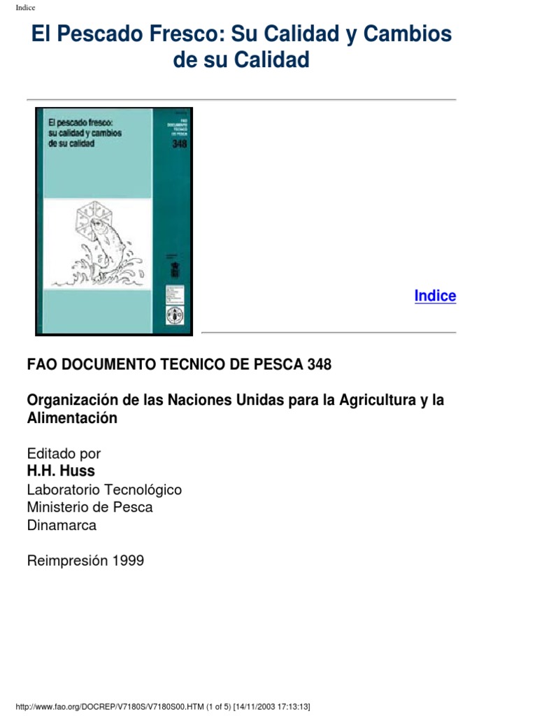 Calidad Del Pescado Fresco | PDF | Músculo | Pescado