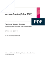 Access 2007 Queries