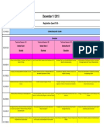 December 2013 Technical Conference Registration and Schedule