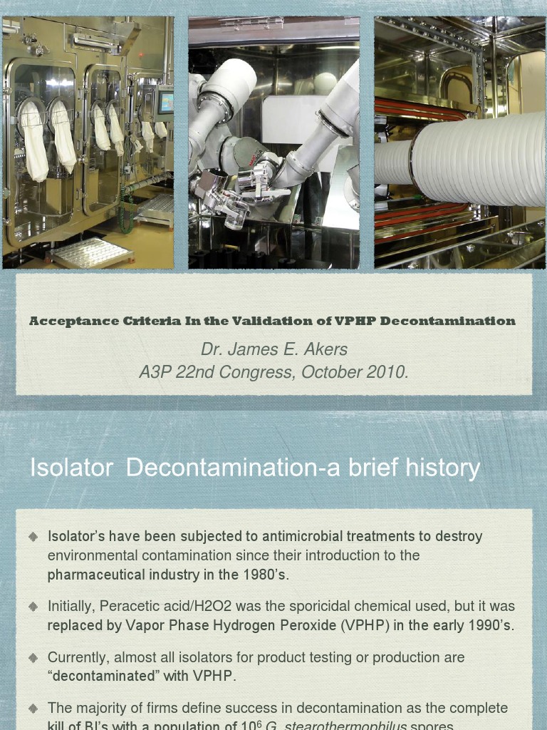 VPHP Decontamination Validation Insights | PDF | Sterilization ...