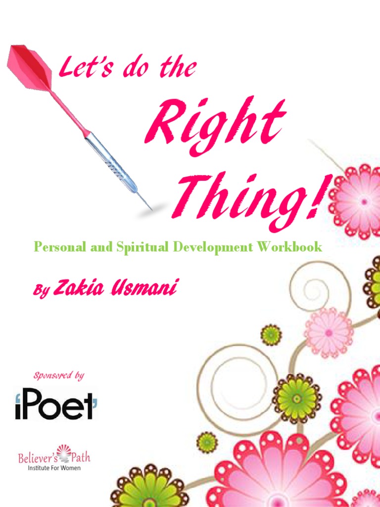 Let's Do The Right Thing Workbook Final | PDF