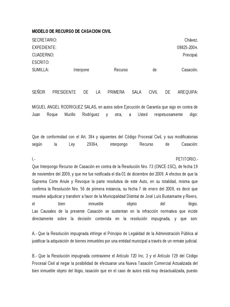modelo-de-recurso-de-casacion-civil-ley-estatutaria-dominio-eminente