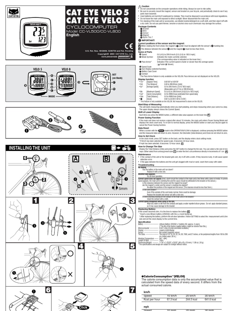cateye velo 5 battery replacement