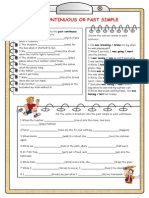 Past Continuous or Past Simple: Form of The Verbs in Brackets